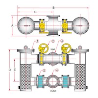 Duplex Fabricated Basket Strainer - Threaded_Flanged